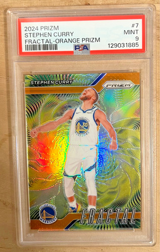 2024 Prizm Stephen Curry Fractal Orange Prizm /49 PSA 9 #7