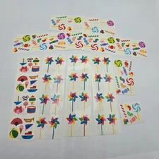 Vtg 90s Mrs. Grossman's Stickers Lot Happy Windmills Candy More