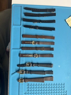 Hirsch Womens Leather watch straps (11 ea). Vintage. Hirsch.  Assorted