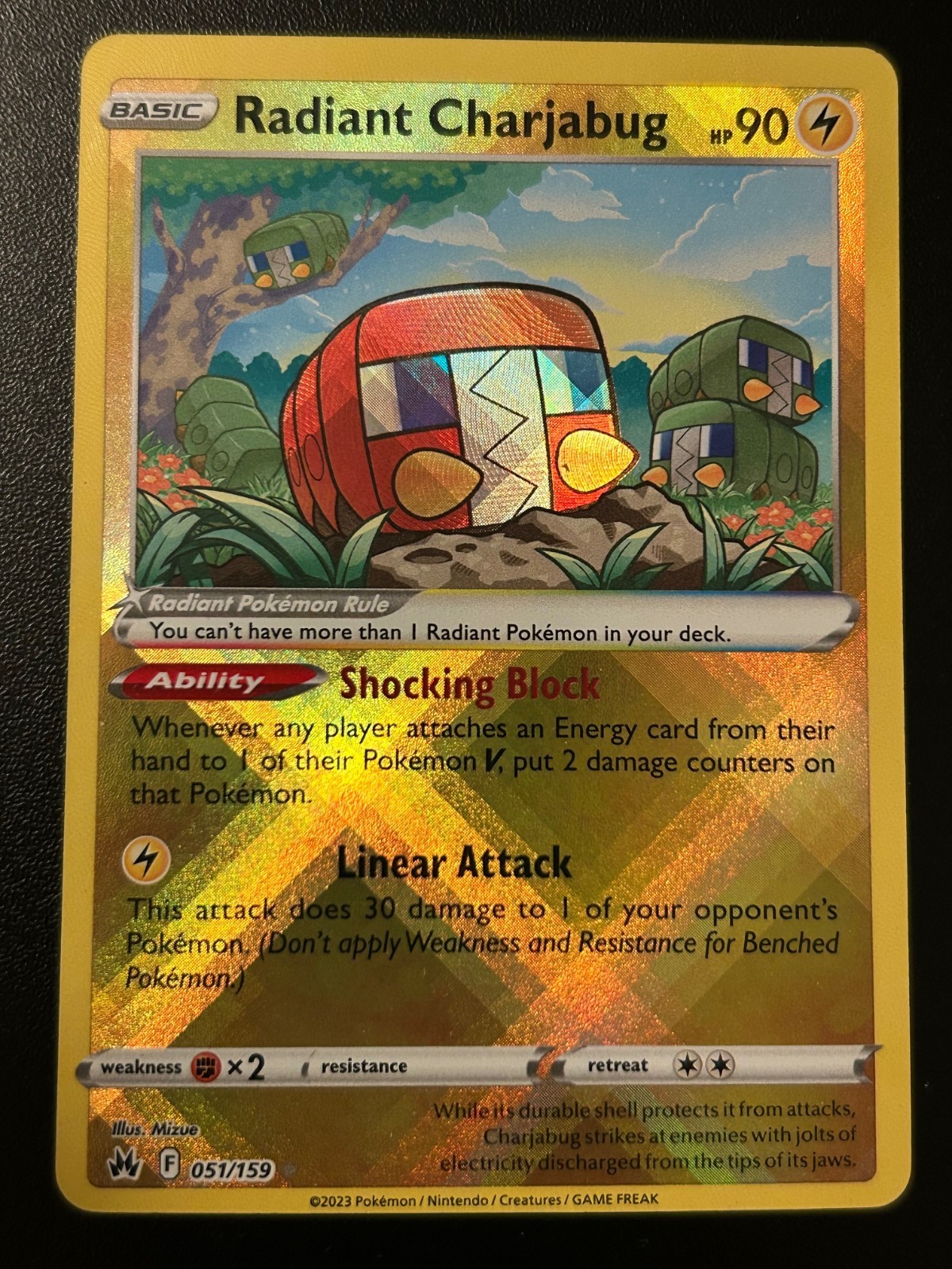 Radiant Charjabug 51/59 SWSH Crown Zenith NM
