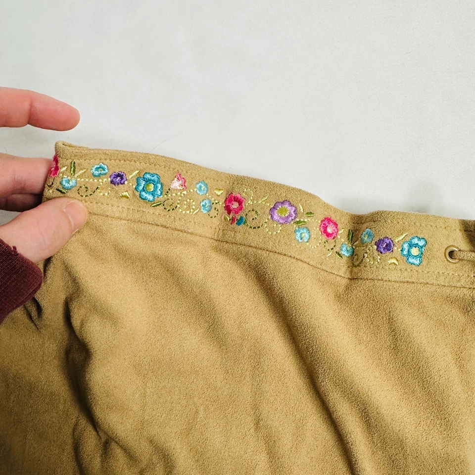 Винтажная юбка TCP The Children's Place из искусственной замши с вышитым поясом размер 4T - Изображение 4 из 4