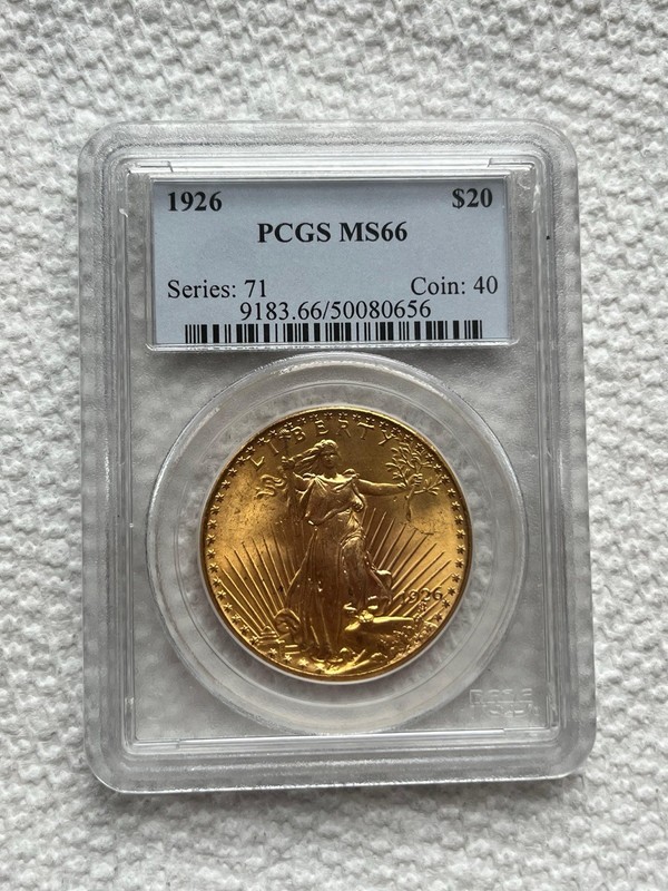 1926 Gaudens Gold $20 Eagle PCGS MS66