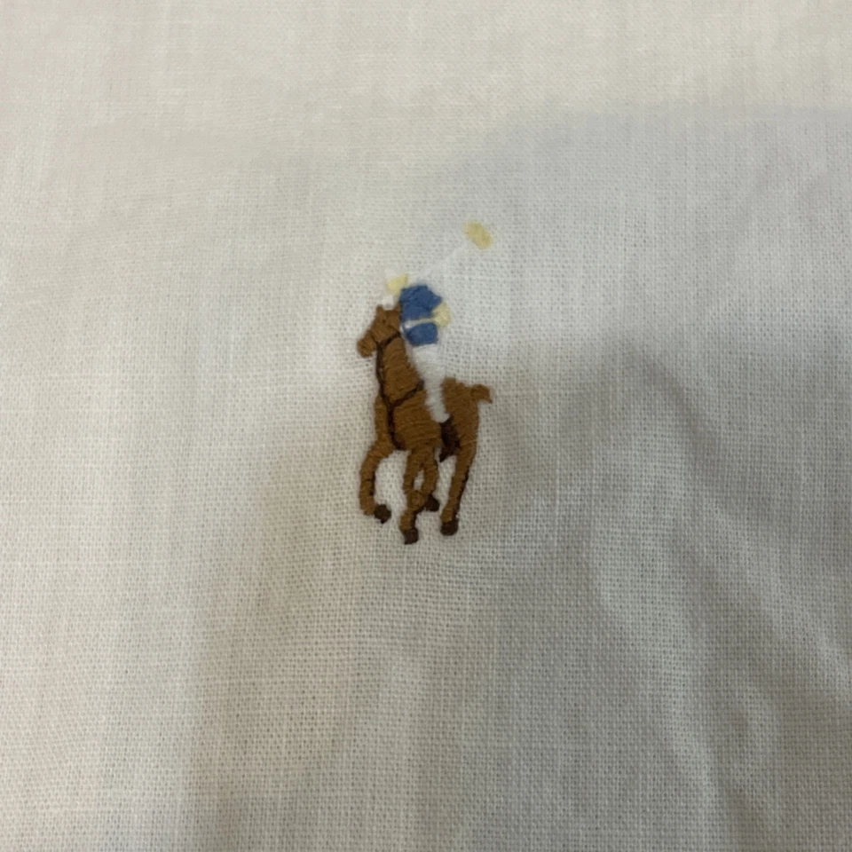 Ralph Lauren Mens Classic Fit White Button Down Long Sleeve Dress Shirt 2XL - Image 3 of 4