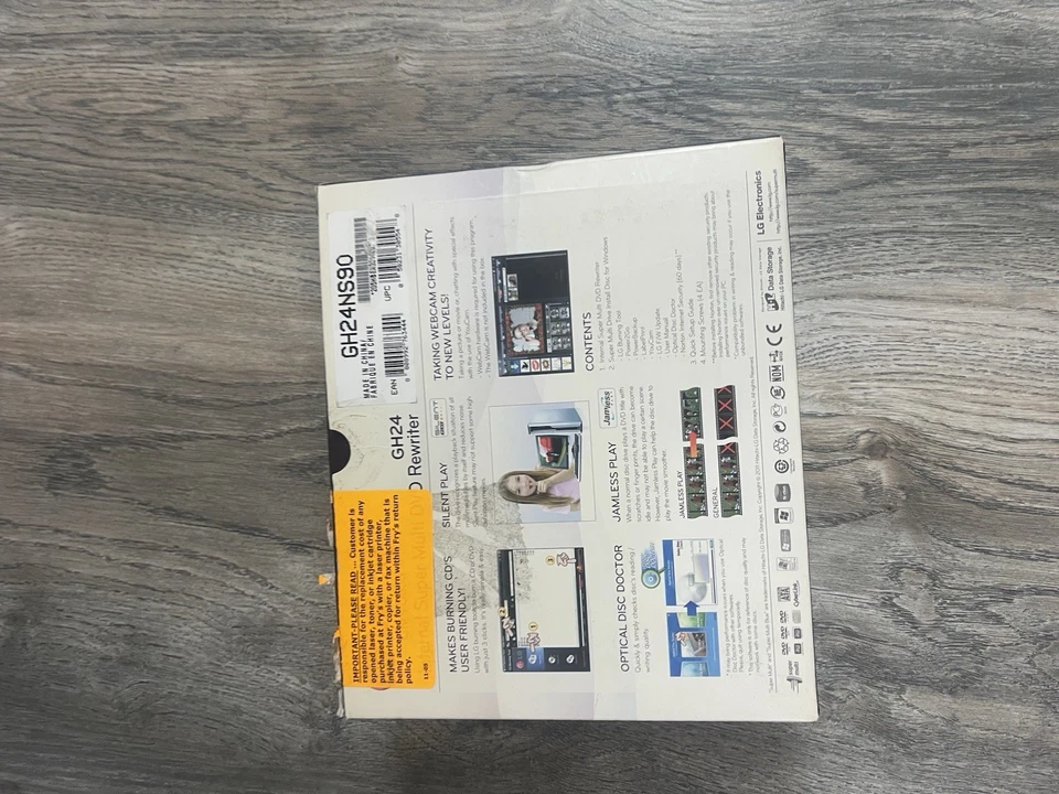 LG Super-Multi 24x Internal DVD±RW/CD-RW Drive - Black (GH24NS90 NEW OPEN BOX - Image 4 of 4