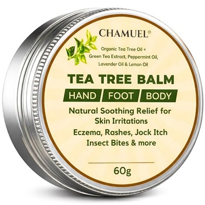 Tea Tree Oil Balm, Itchy Skin for Soothing Rashes, Jock Itch, Athlete s Foot,...