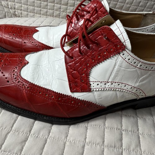 Giorgio Brutini Wing-Tip Oxford Dress Two Tone Shoes Mens Size 12M - Picture 2 of 13