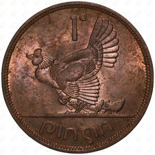 1968 Ireland 1 Pingin Penny Coin – Bronze