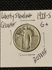 1928-S Liberty Standing Quarter  G+