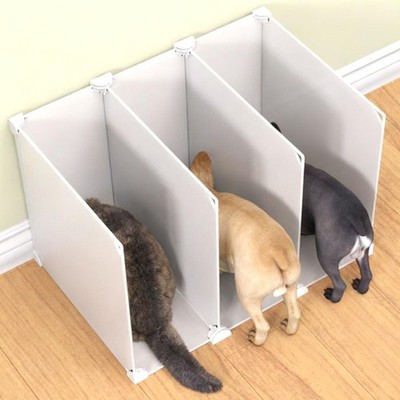 Indoor Cat Feeding Area MultiCat Station Enclosure Adjustable Dispenser