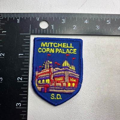 Vtg Embroidered MITCHELL CORN PALACE South Dakota Patch (Quirky, Touristy) 60aa