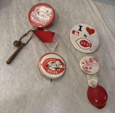 4 Cincinnati Reds Pinback Button Vintage Memorabilia Mr Red Mascot Red Stockings