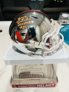 Vinny Testaverde Signed Miami Hurricanes Chrome Mini Helmet w/ Insc JSA 🍊 ink