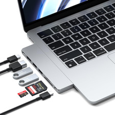 Satechi 7-In-1 USB-C Hub Pro Slim, 4K HDMI, USB 3.2 Gen 2, USB 4, Silver