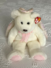 Ty Large Plush Beanie Buddy - Halo the Angel Bear with Brown Nose,  MWMT
