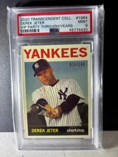2020  Topps Transcendent VIP  # 16 / 100  JETER   1964  HOF NY YANKEES SP PSA 9