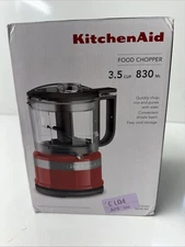 NIB KitchenAid KFC3516ER 3.5 Cup Mini Food Processor, Empire Red