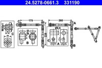 ATE Bremsschlauch 24.5278-0661.3 FüR Nissan Primera WP12 P12 Hatchback Traveller