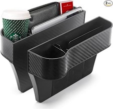 2 Packs Car Seat Gap Filler Organizer, Multifunctional Seat Gap Storage Box with