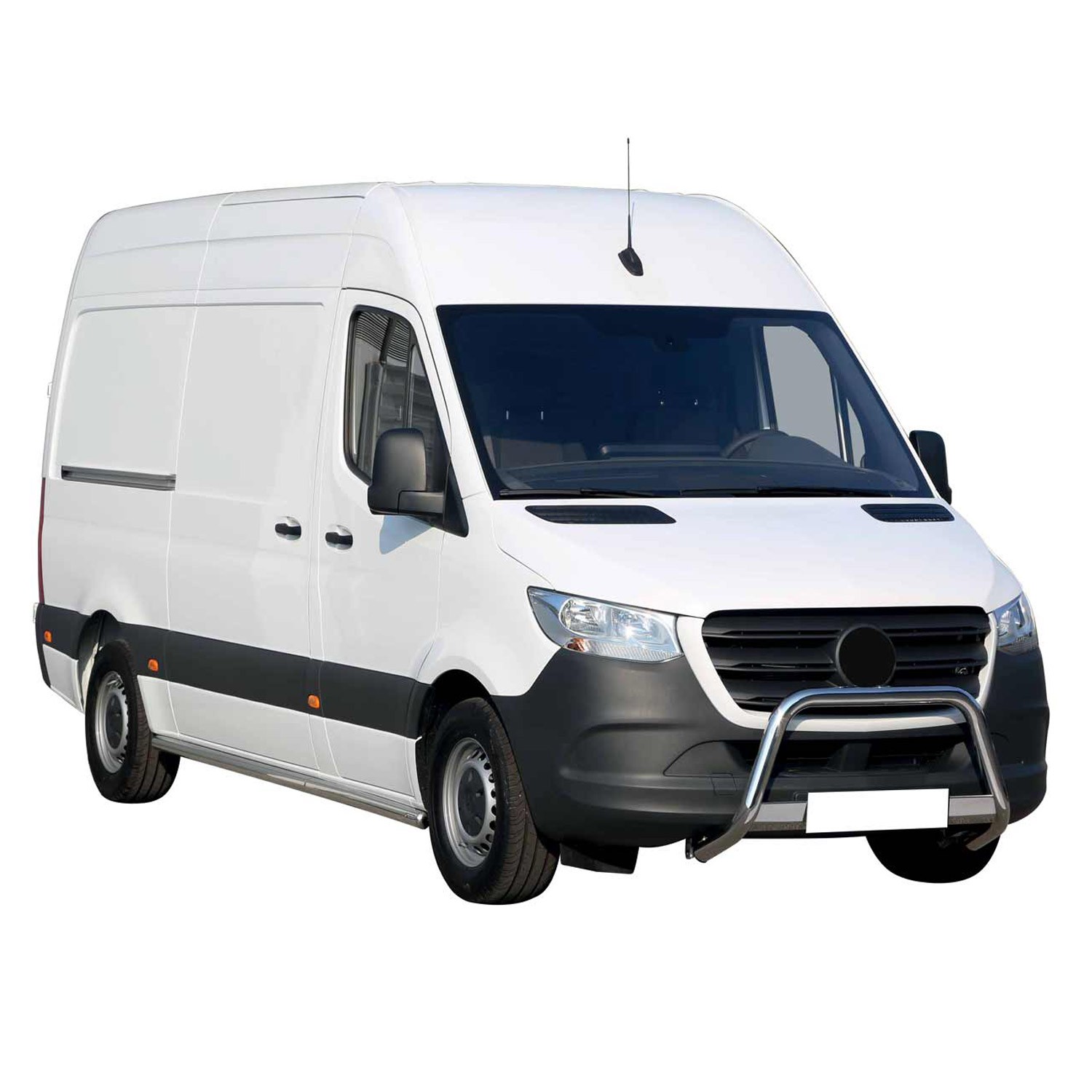 Pare-buffle Mercedes Sprinter 2018-2026 en acier gris de 63mm