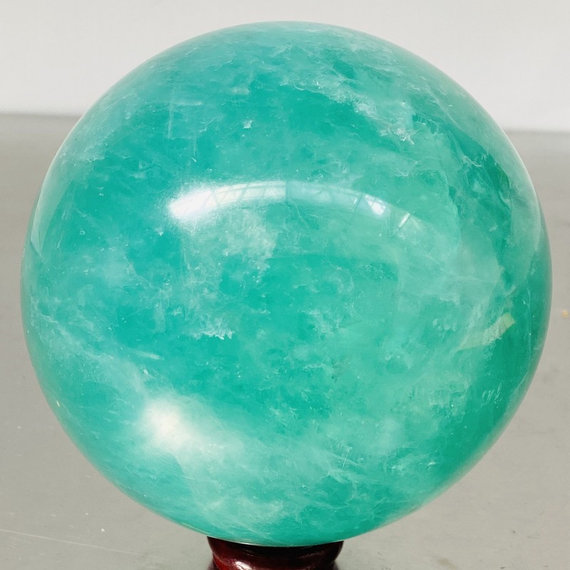 2840G Natural green fluorite Quartz Sphere Crystal Energy Ball Reiki Healing