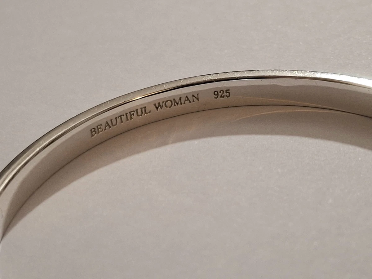 Solid Sterling Silver Bible Verse Bangle Bracelet 2 Samuel 14:27 21grams