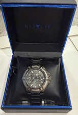 Guess Men’s TIESTO Collection BLACK GUNMETAL SUB-DIAL U0041G1 Watch RARE Nib
