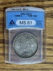 1882 O/S  Morgan Dollar ANACS MS 61 New Orleans Silver $1 VAM-4 O/S Top 100 Coin