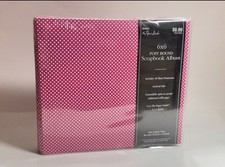 Post Bound Scrapbook Album 6 X 6 Pink White Polka Dot New