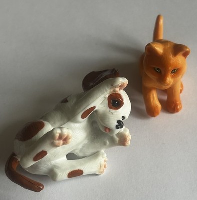 Vintage 1997 Barbie Pet Doctor Love 'N Care Tierarzt Ersatz Katze & Hund Figuren