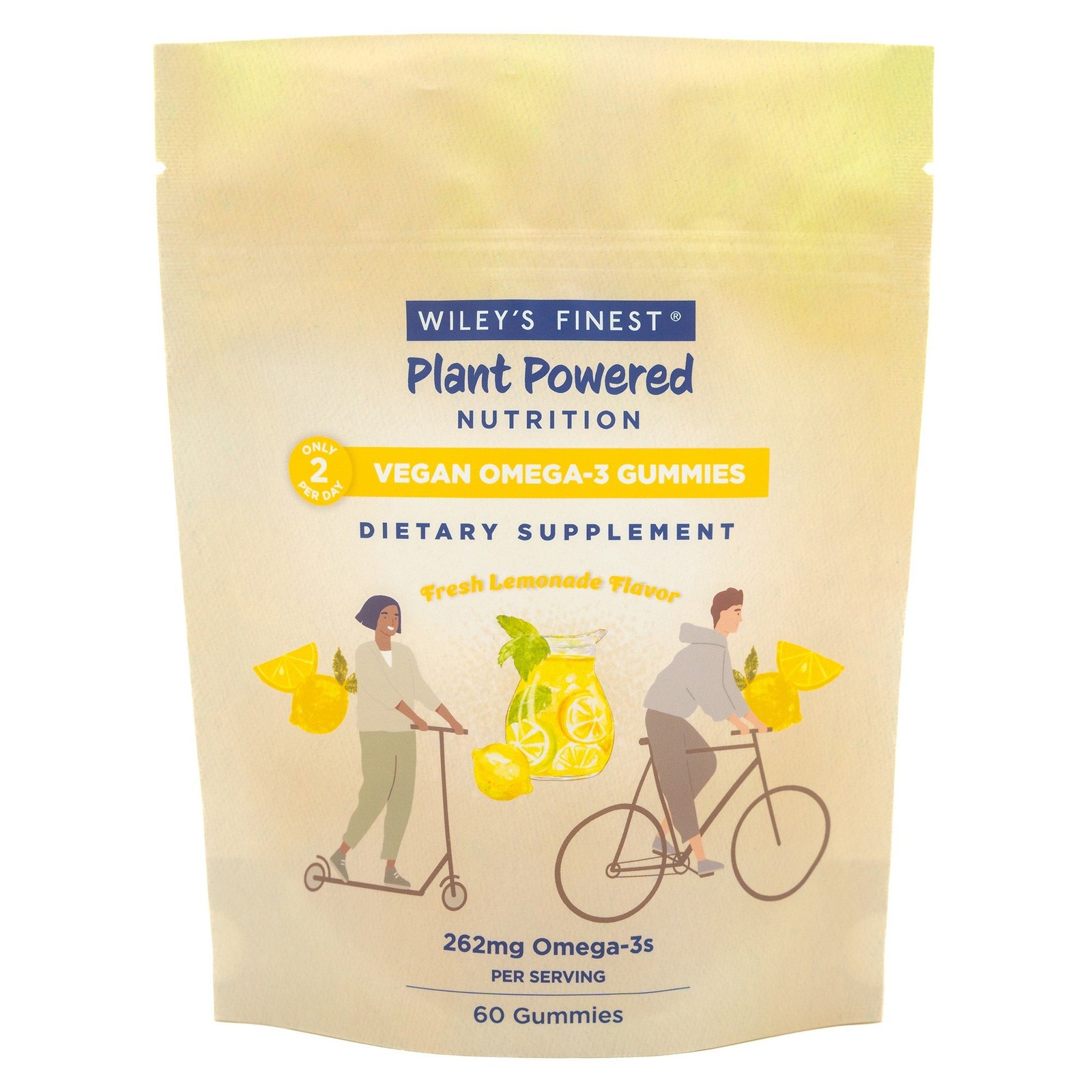 Wileys Finest Vegan Omega-3 Gummies Свежий лимонад 60 Gummy 7990₽