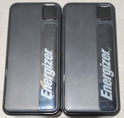 2x Energizer - MAX 20,000mAh 15W USB-C 3-Port Universal Portable Battery Charger