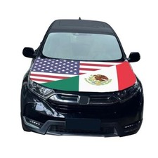 American Mexico Friendship Hood Flag - 59x51 in Car Hood Cover, Patriotic Car