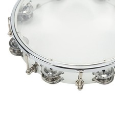 10in Hand Drum Adjustable Tone Double Row ABS Light Hand Bell Handheld Percussio