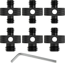 Camera Mount Screw 1/4" Male to 1/4" Male  1/4" to 3/8" Tripod Screw Adapter wi
