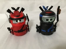 Spinmaster Ninja Bots battling robots red & black electronic toys