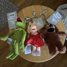 Disney Parks 2026 The MUPPETS Miss Piggy kermit, and Rowlf￼Plush Keychain NWT