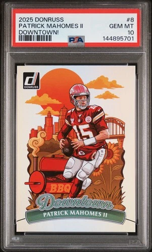 2025 PANINI DONRUSS DOWNTOWN! #8 PATRICK MAHOMES II PSA 10