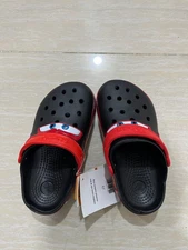 NEW! Light Up Black Red Lightning McQueen Croc Clog Kids Shoe C8-C12, J1-J3 NWT