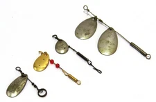 Vintage Spinnerbait Fishing Lure Parts - No Hooks, Mixed Lot of 4 - Read