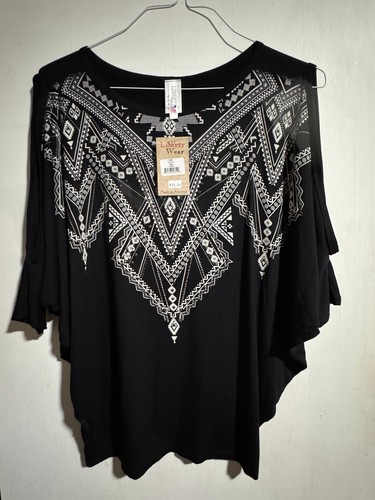 New Liberty Wear Black Sleeveless Thunderbird Shirt Tank Tunic Biker markystore - Picture 2 of 5