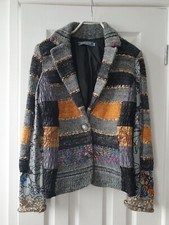Lulu-h Women's Blazer Jacket 30% Wool 70% Viscose Size M