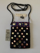 Cache  Small Beaded Multi Color Evening Bag  Crossbody Bag  03254729  5"x7"