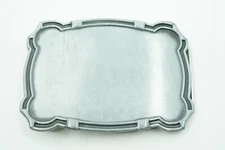 Blank Western Rectangle Edge Metal Belt Buckle