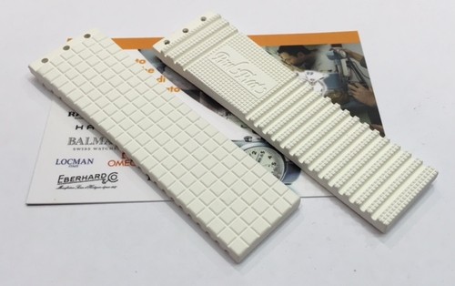 Cinturino gomma bianchi lavab per Paul Picot Ctype 4116/4117 white rubber  strap | eBay