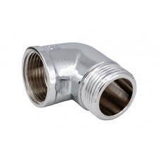 Chrome Water Pipe Threaded Elbow 1/2" 3/4" 3/8" BSP Female / Male Bent Connector