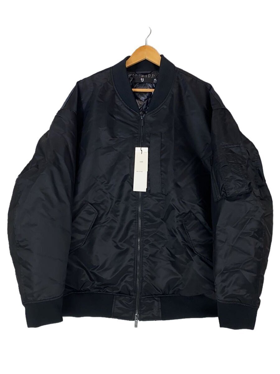 UNIQLO+J Hybrid Down Oversized MA-1/Blouson/4XL/Nylon/Black