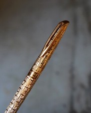 Penne Waterman CF PL. OR - Finitura Coccodrillo - Piuma In Oro Massiccio 18 CTS