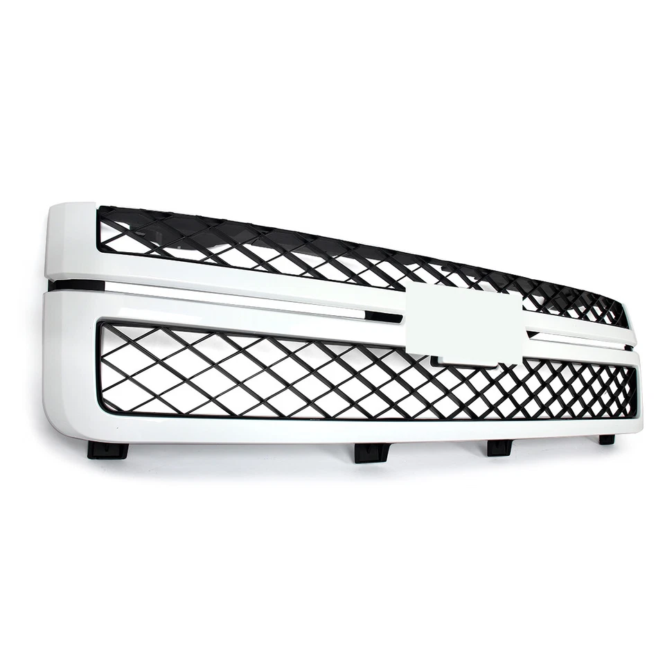 Summit White & Black For 2011-2014 Chevy Silverado 2500HD 3500HD Grill Grille - Image 3 of 4