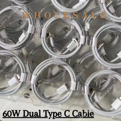 Wholesale USB-C to USB-C Cable Fast Charge Cord For iPhone15/Plus/ProMax/iPad