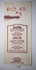 Vintage Paper Sack Bag - EARLY'S GRITS, EARLY'S HONEY STAND, SPRING HILL 1995